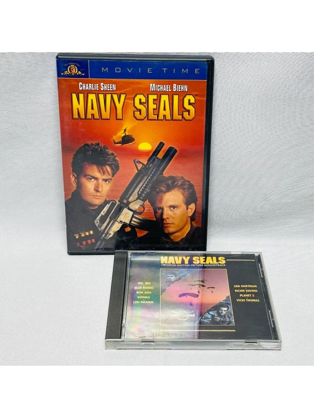 Navy Seals DVD & Soundtrack CD Set Starring Charlie Sheen & Michael Biehn